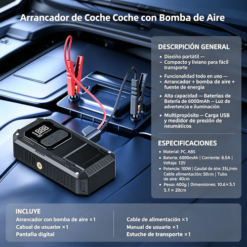 Arrancador de salto de coche portátil