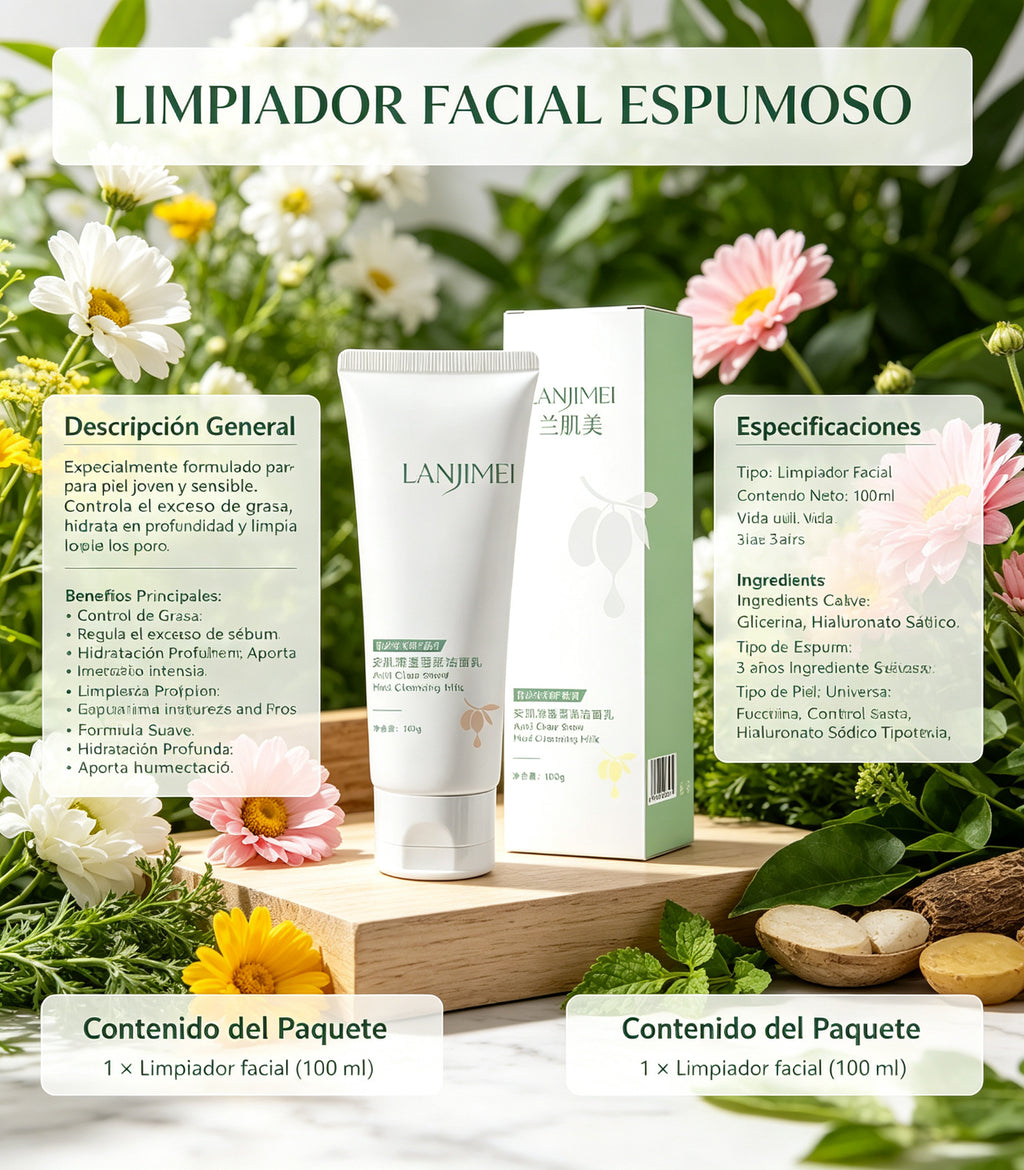 Limpiador Facial Juvenil con Ácido Hialurónico