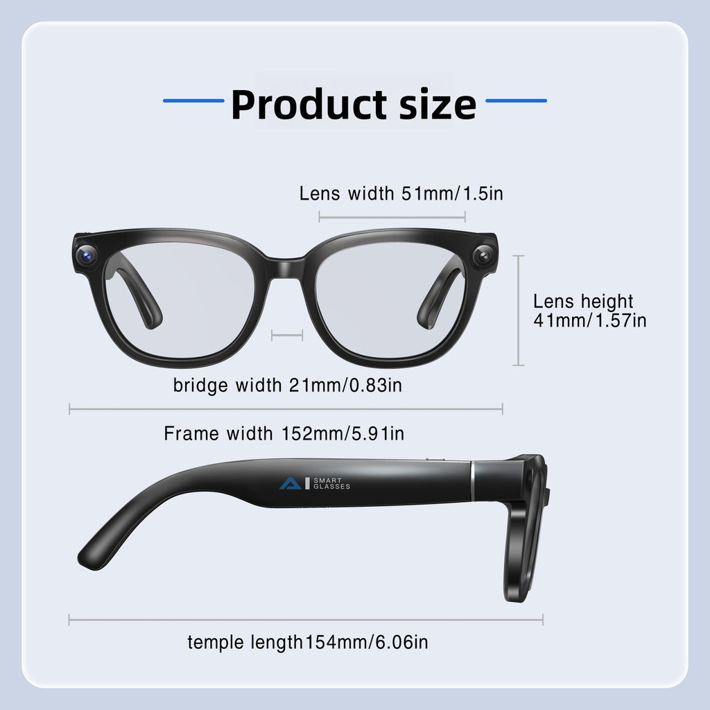 Gafas Inteligentes Bluetooth con IA y Cámara HD