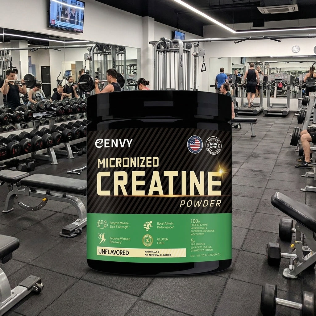 Monohidrato de Creatina en Polvo 300g – Fresa, Chocolate, Sandía y Sin Sabor