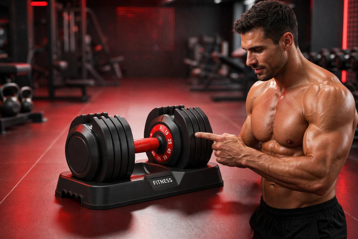 Mancuernas Ajustables de Hierro Fundido para Fitness en Casa