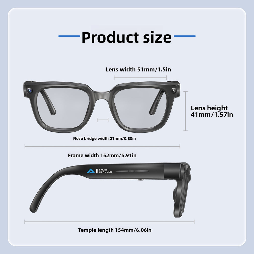 Gafas Inteligentes Bluetooth con IA y Cámara HD