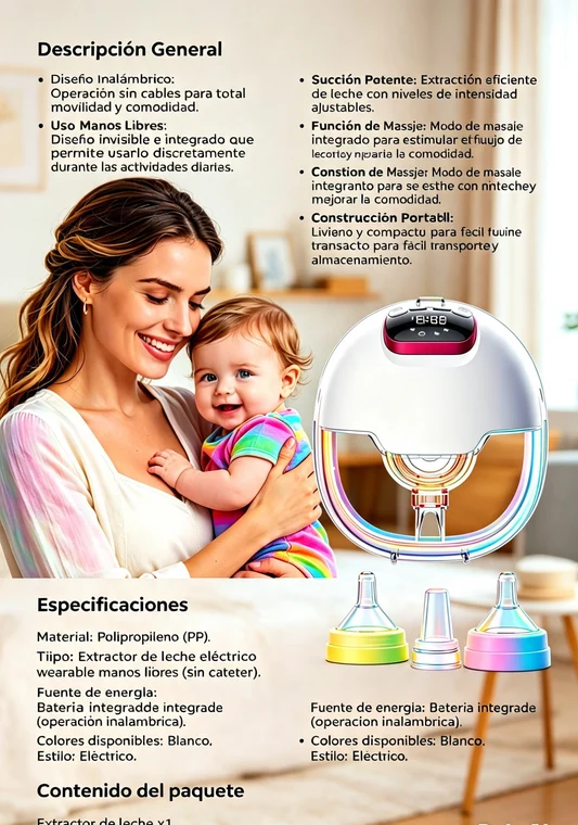 Extractor de Leche Eléctrico Manos Libres