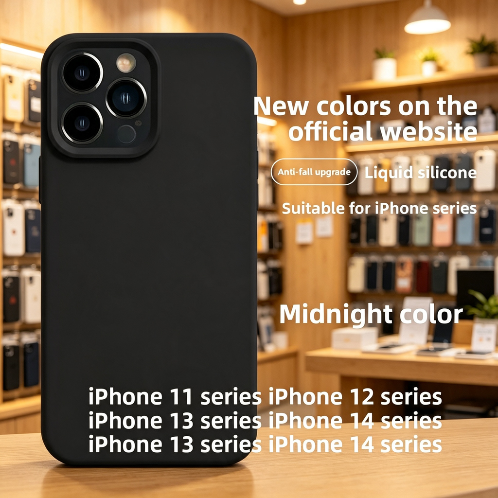 Funda de Silicona Líquida para iPhone – Cobertura Total, Antigolpes y Antihuellas
