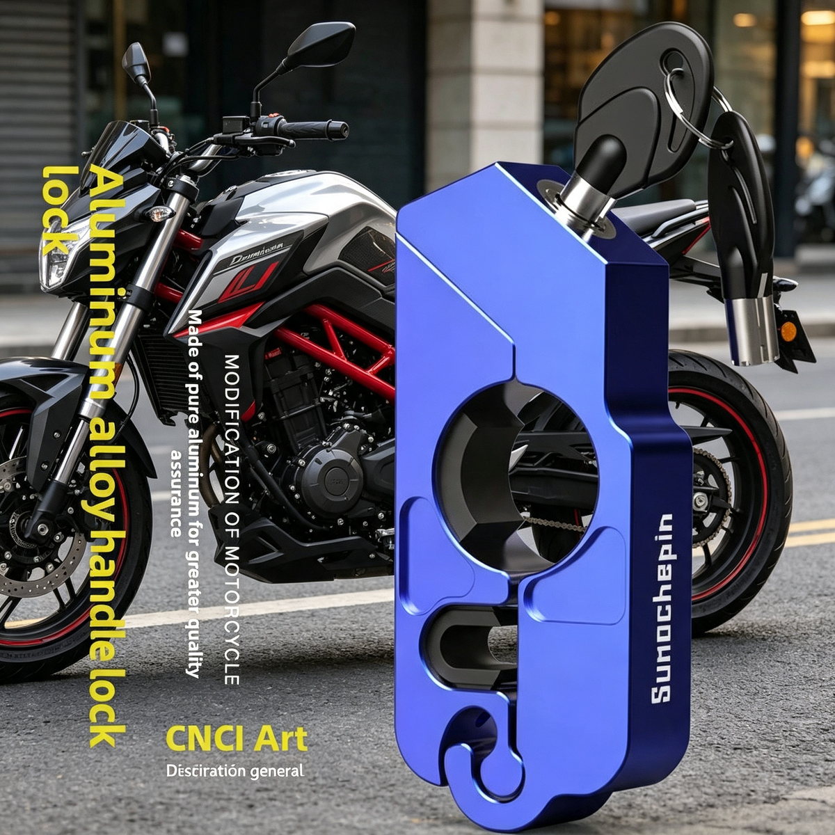 Cerradura Antirrobo para Motocicleta con Bocina Integrada