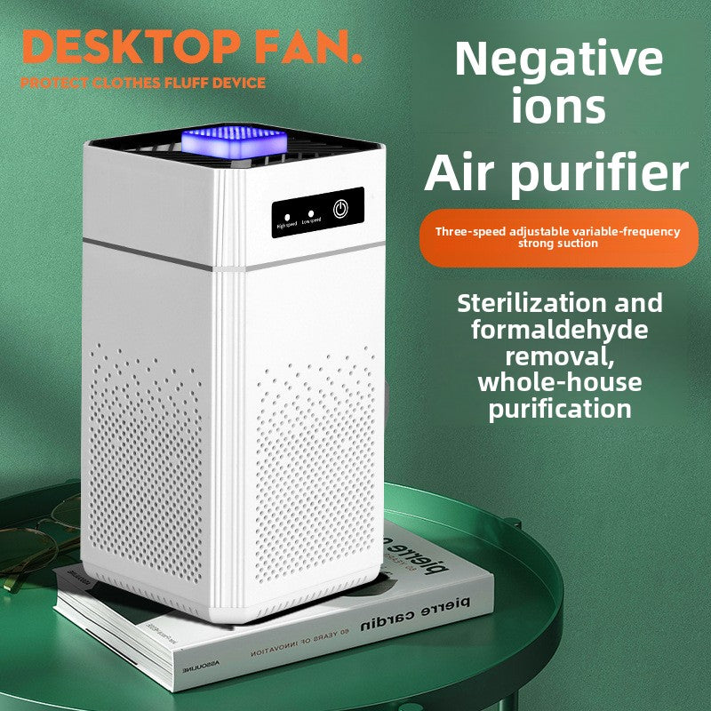 Purificador de Aire de Escritorio con Iones Negativos y Filtro Compuesto
